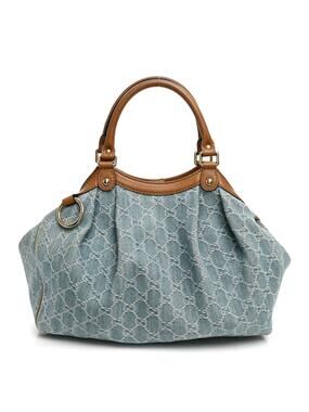 Gucci Denim Medium Sukey Tote Blue #337492G10B